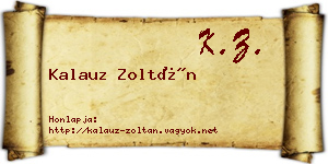Kalauz Zoltán névjegykártya