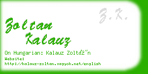 zoltan kalauz business card